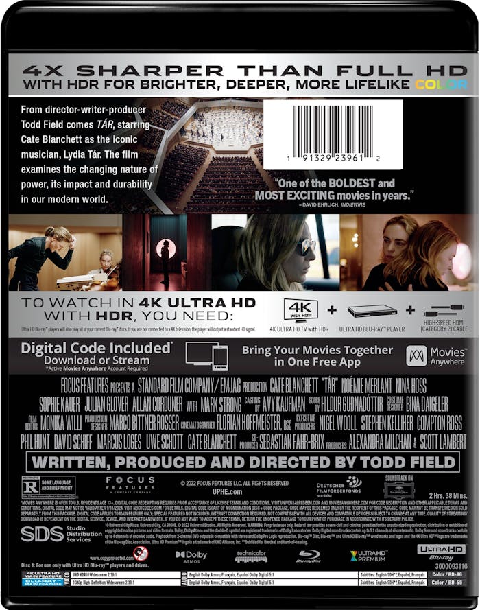 Tár (4K Ultra HD + Blu-ray) [UHD]