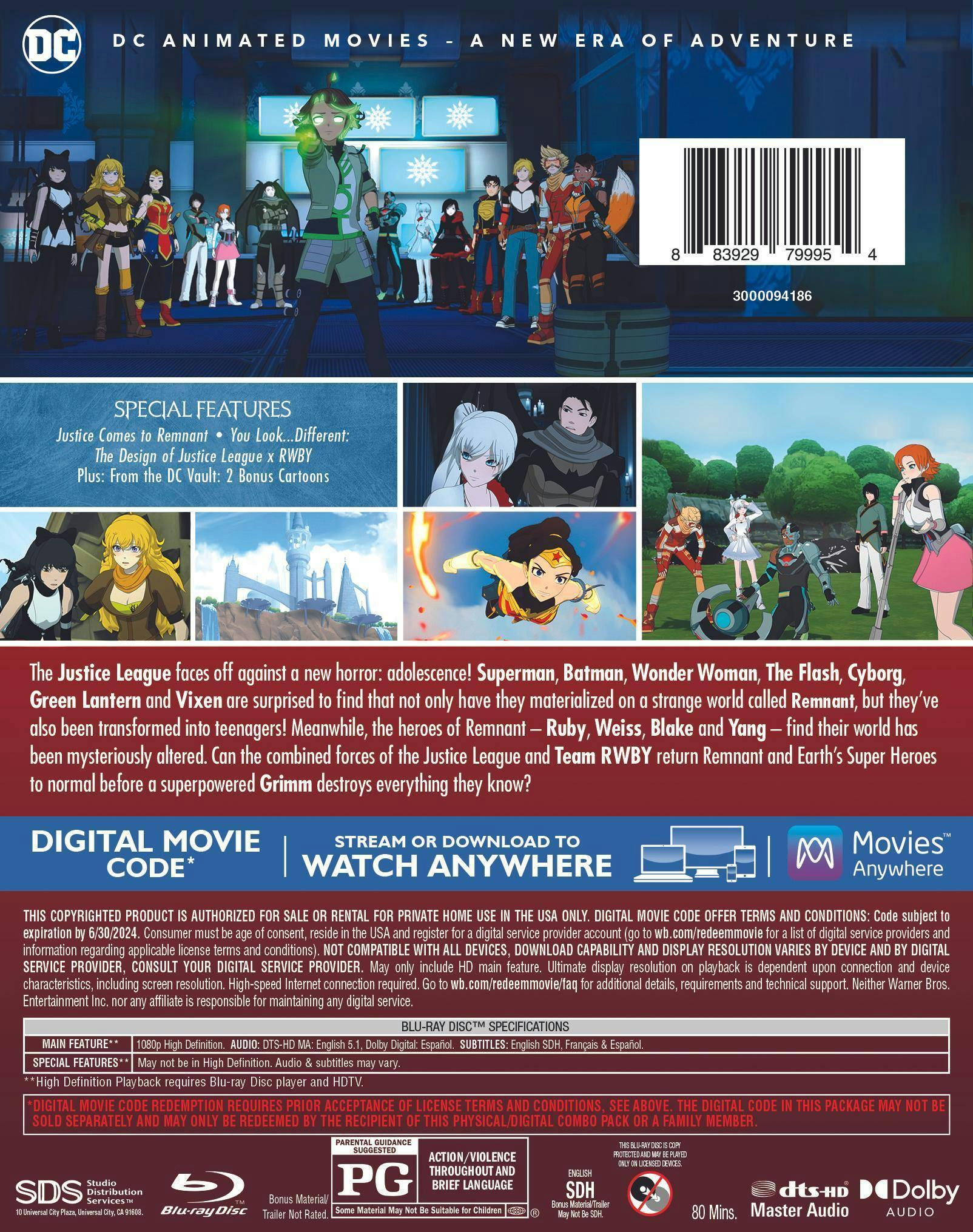 Buy Justice League X RWBY: Super Heroes and Huntsmen   Blu ray +