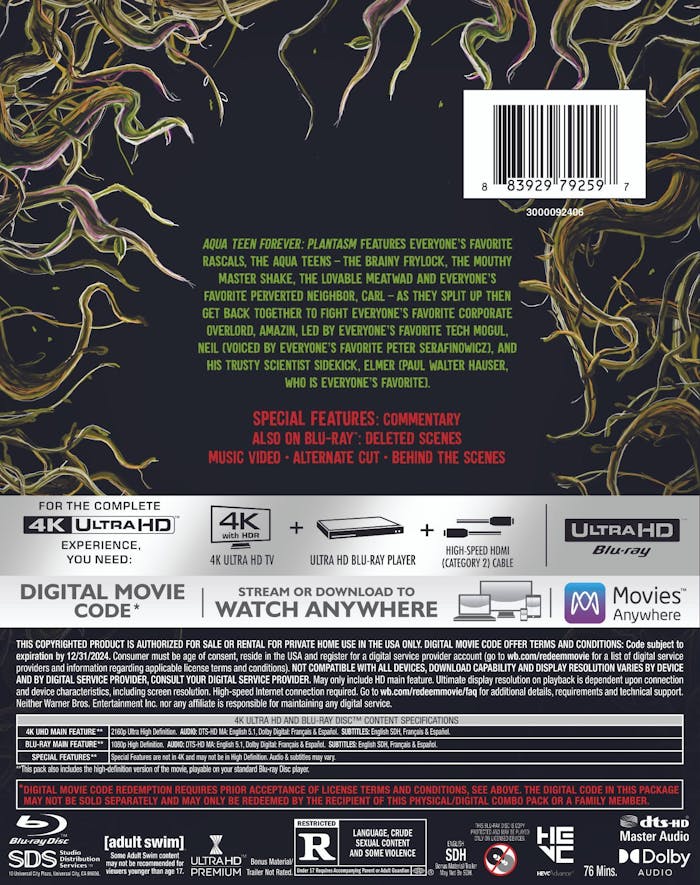 Aqua Teen Forever: Plantasm (4K Ultra HD + Blu-ray + Digital Download) [UHD]