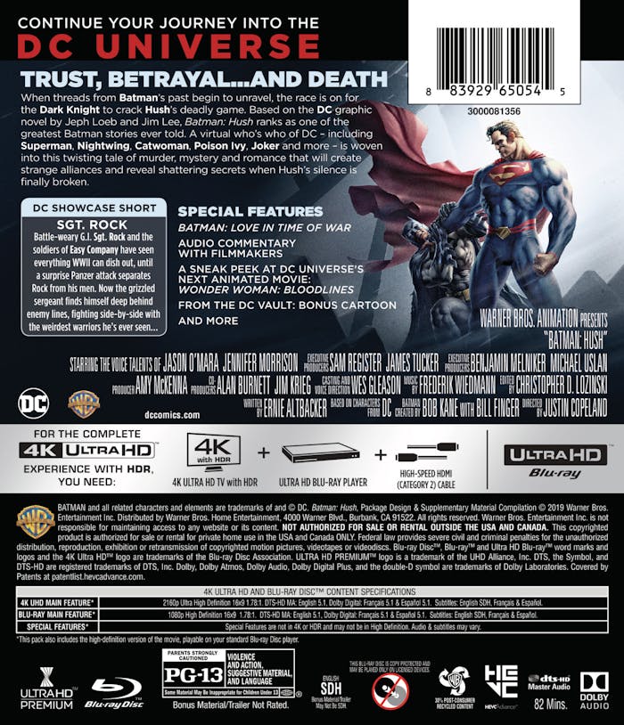 Batman: Hush (4K Ultra HD + Blu-ray) [UHD]