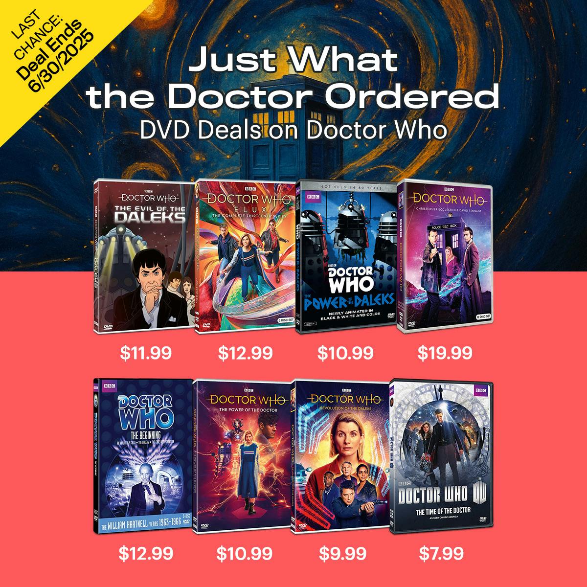 1200x1200 Doctor Who Deals June