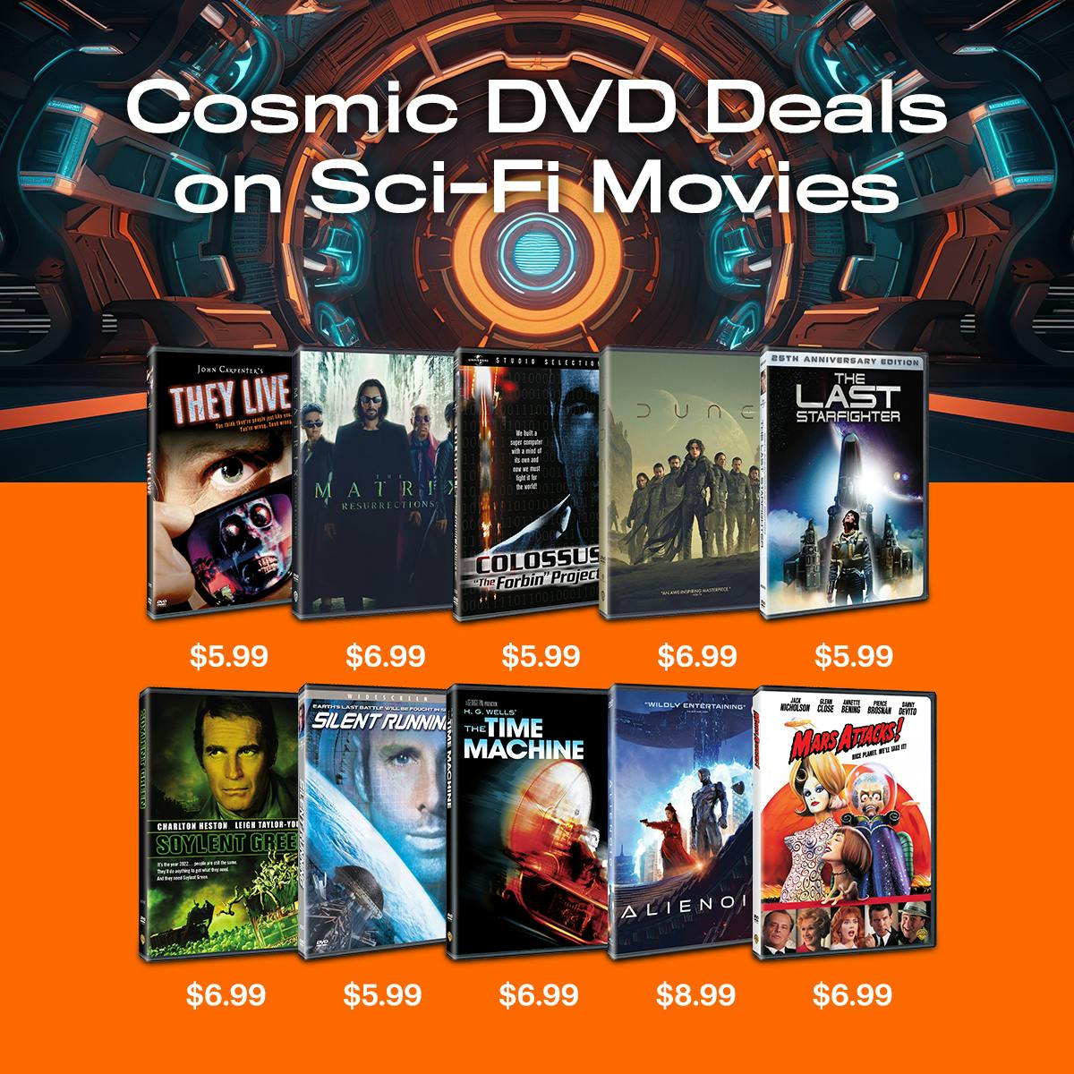 1200x1200 Cosmic DVD Deals on Sci-Fi Movies
