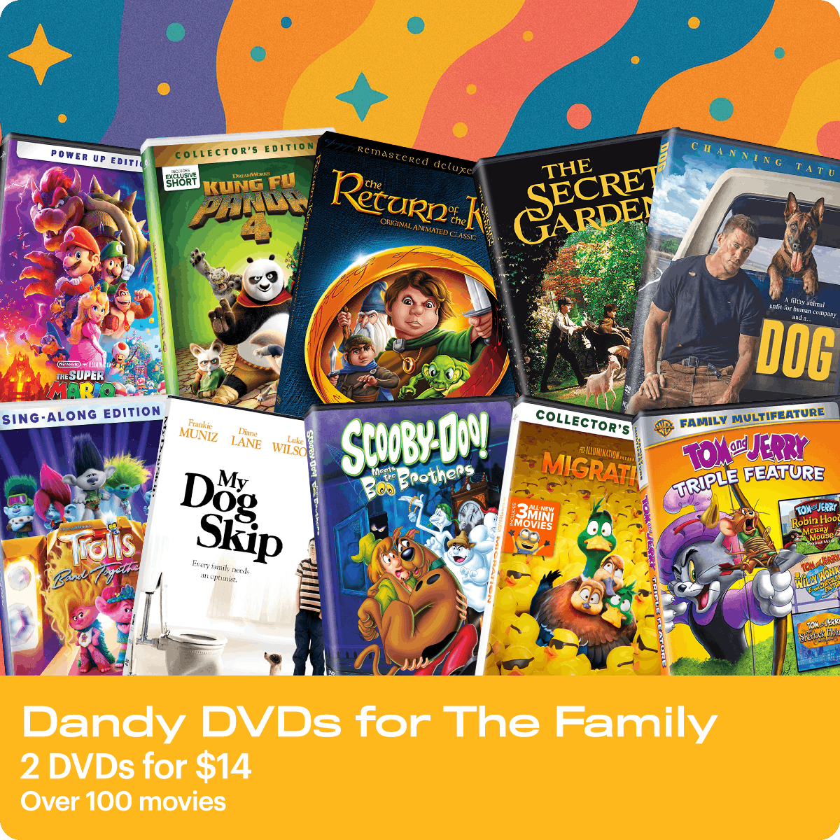 1200x1200 Dandy DVDs for the Family 2 for $14