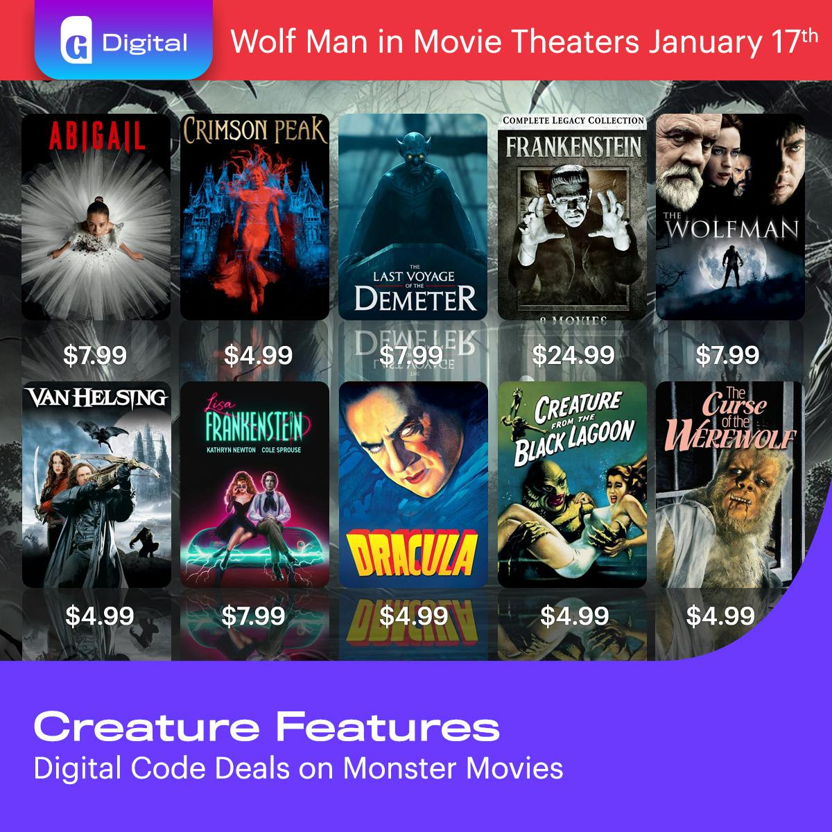 1200x1200 Digital Creature Features Monster Movies