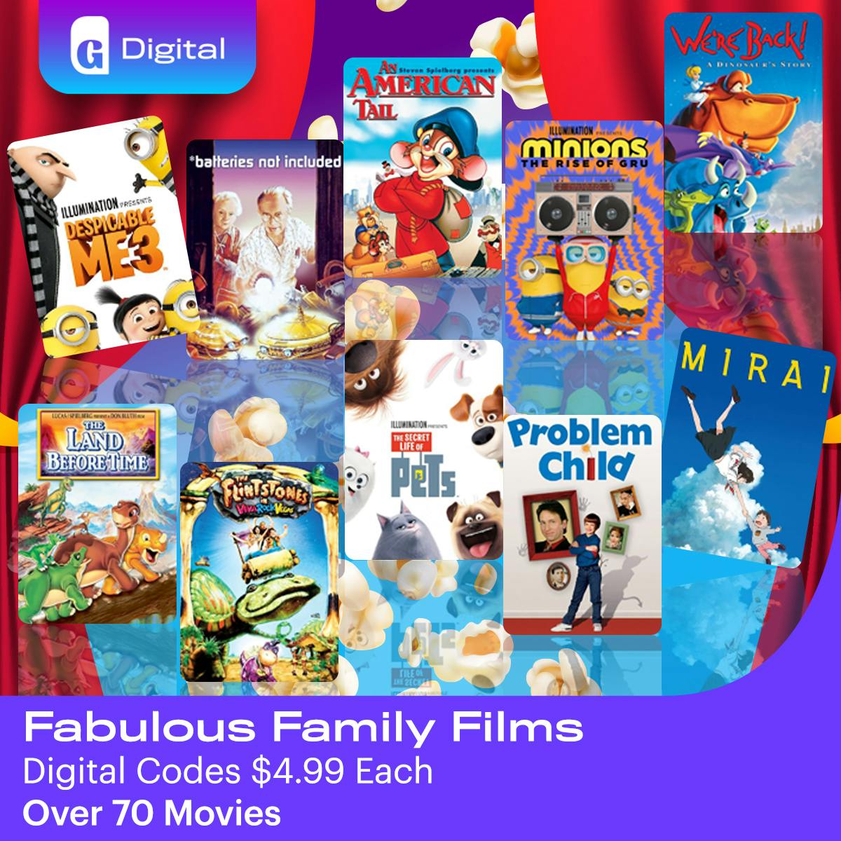 1200x1200 Fabulous family films Digital Codes