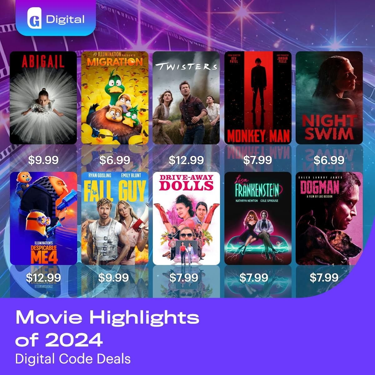 1200x1200 Movie Highlights 2024 Digital Codes