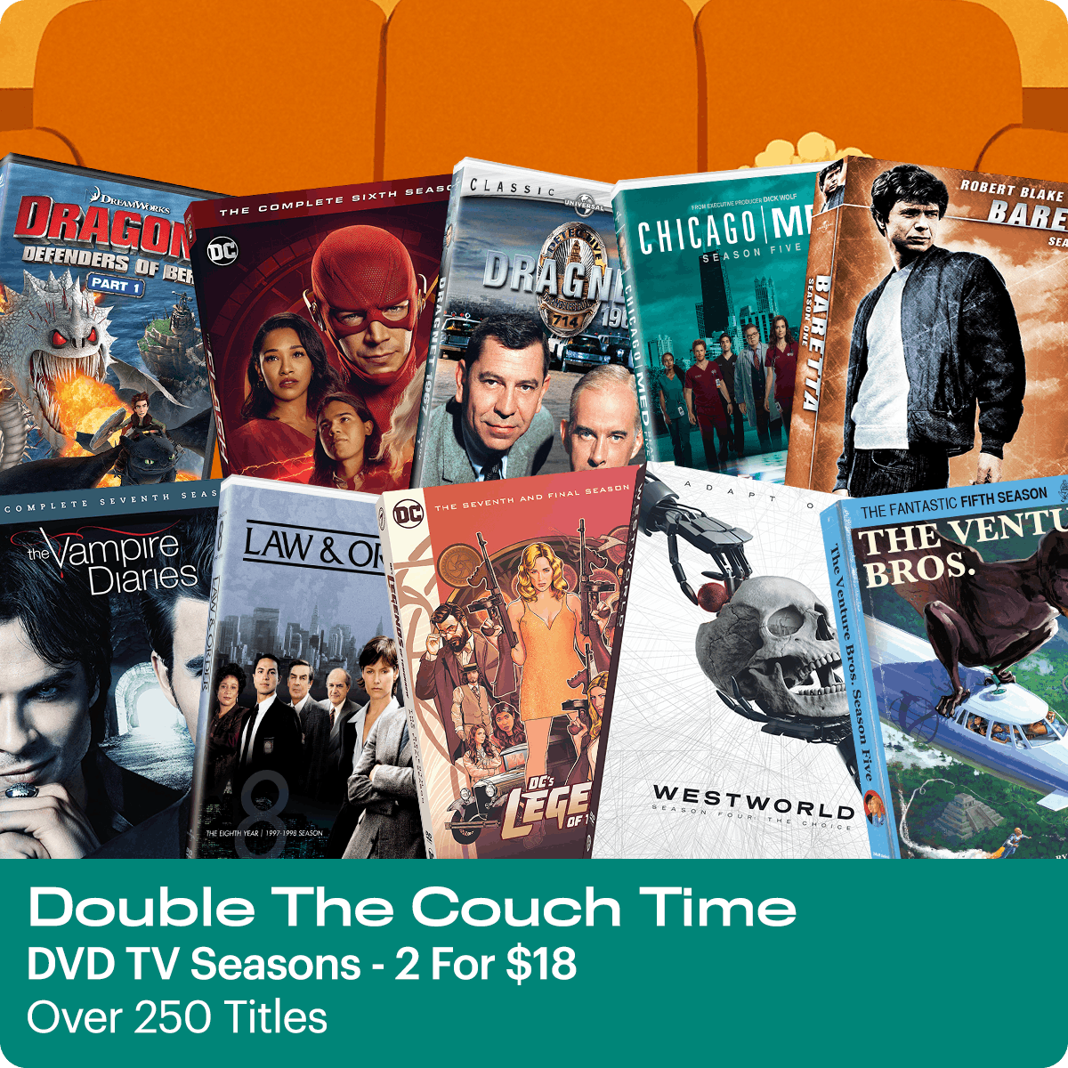 1200x1200 TV  DVD Seasons - 2 For $18