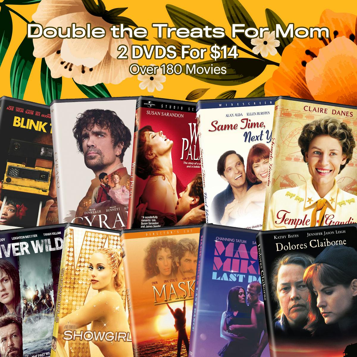 1200x1200 Mother's Day Deals - 2 DVDs for $14 2025