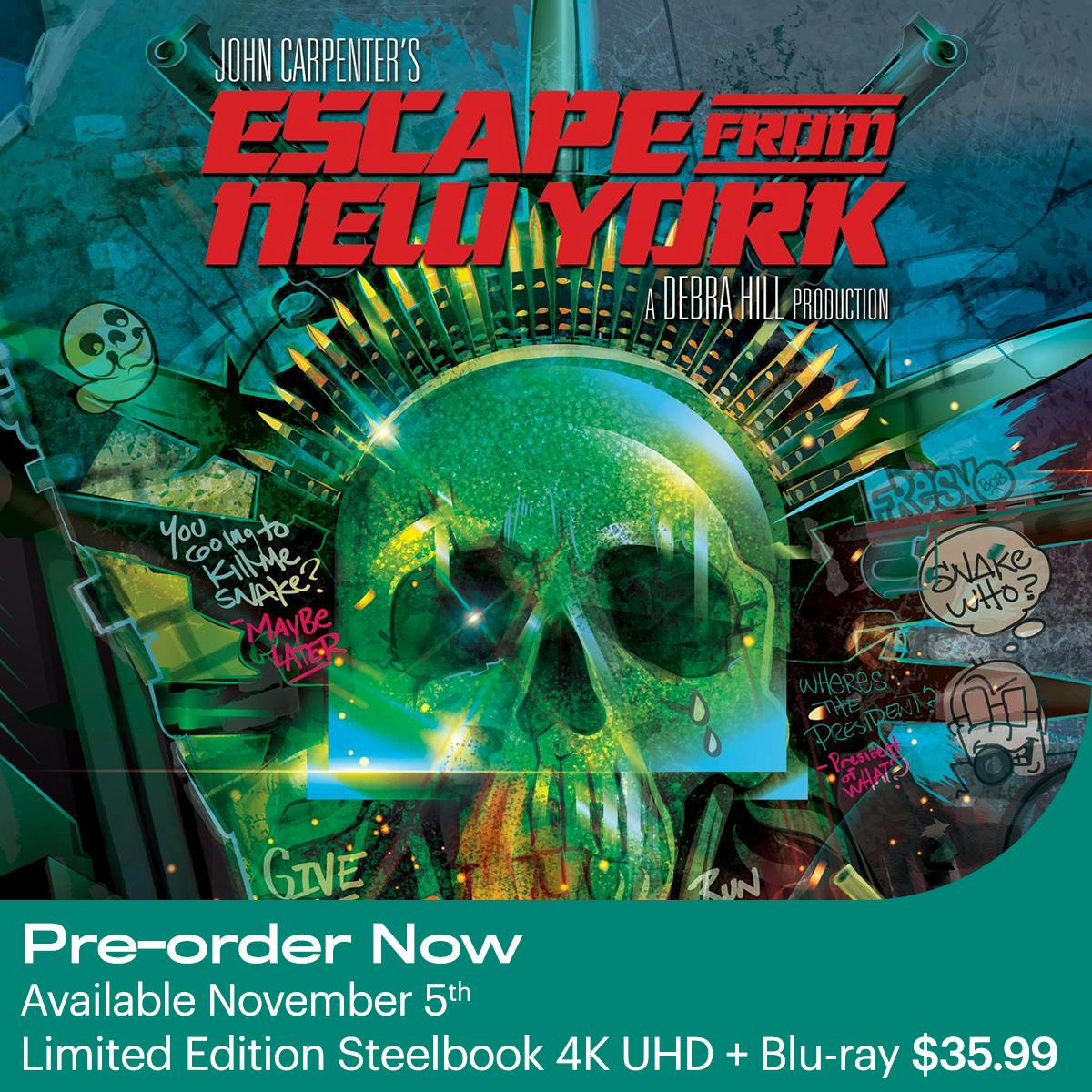 1200x1200 Escape from New York 4K SteelBook