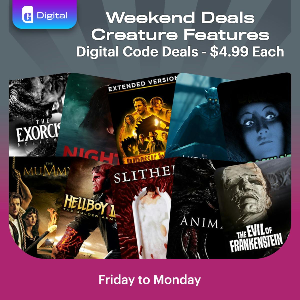1200x1200 Weekend Deals Digital: Creature Features