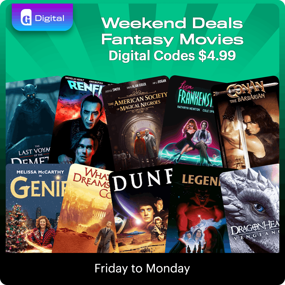 1200x1200 Weekend Digital Deals: Fantasy Movies