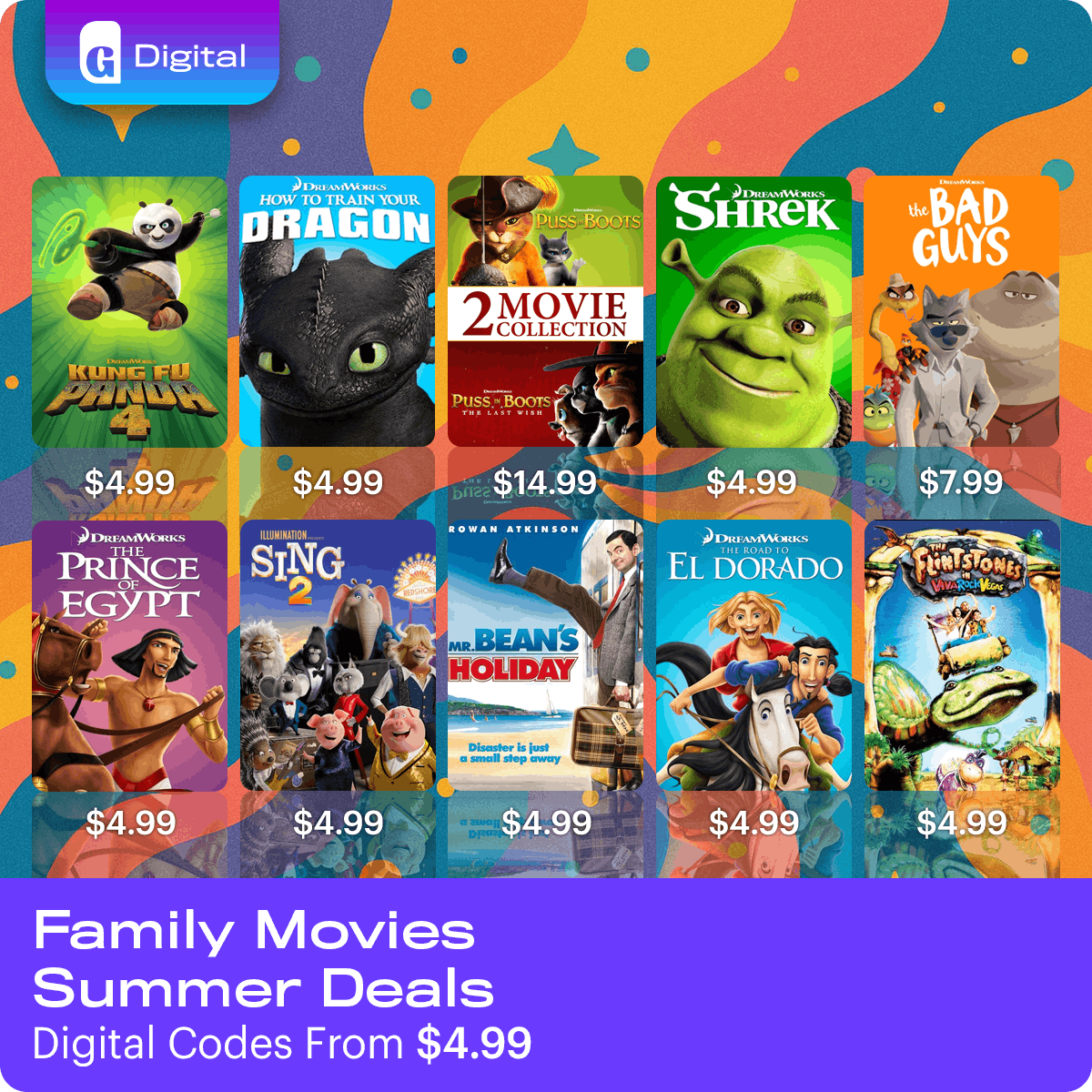 1200x1200 Family Movies Sumer Digital Code Deals