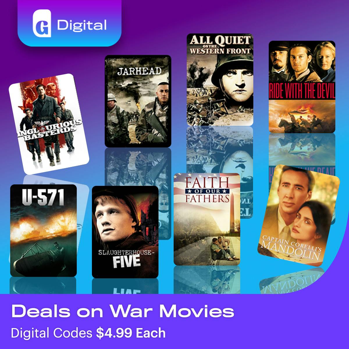 1200x1200 Digital Code deals - War Movies