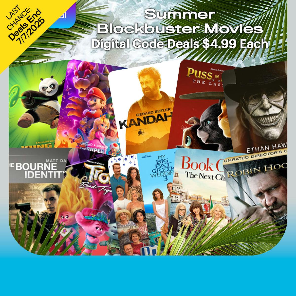 1200x1200 Summer Blockbusters 2025 Digital Codes