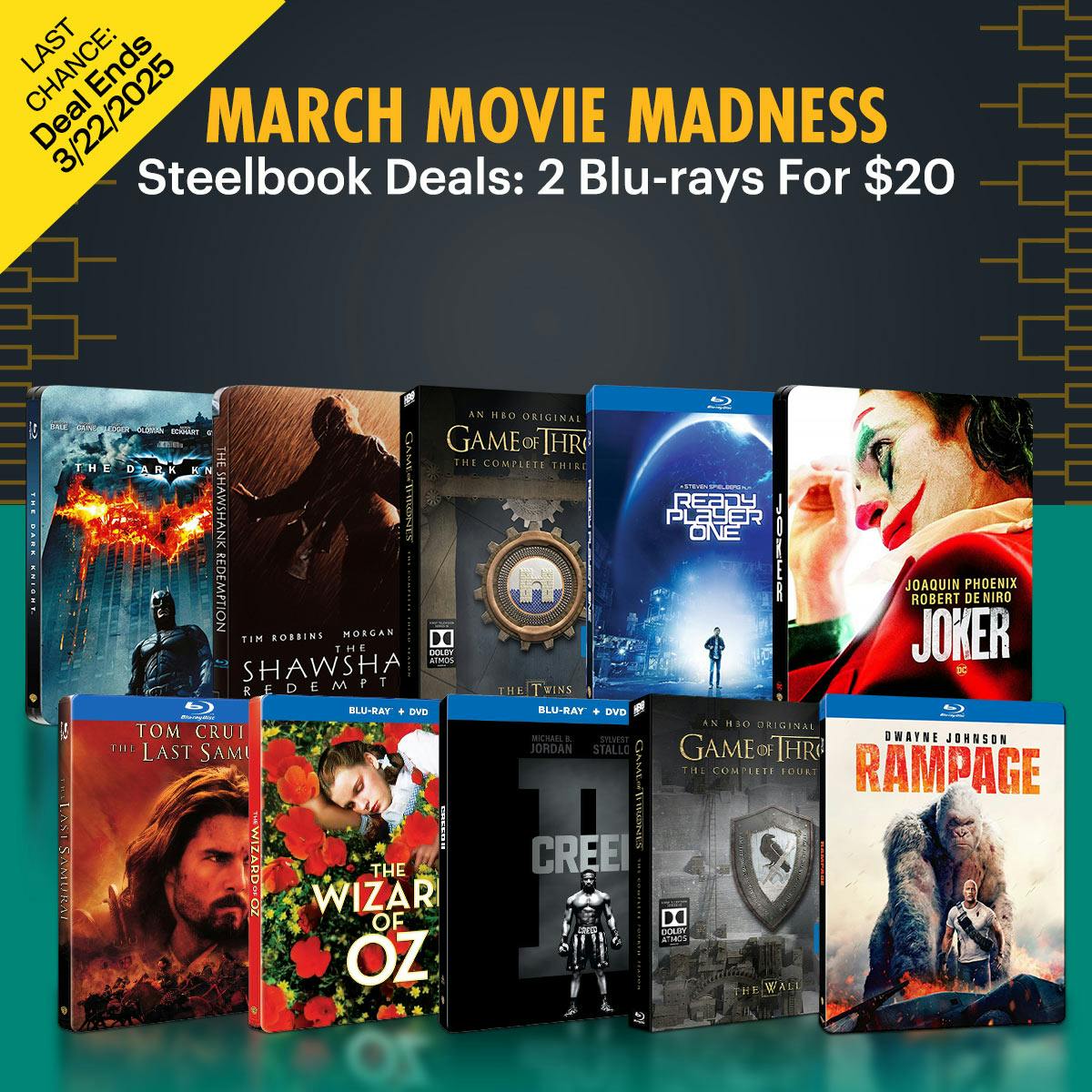 1200x1200 MMM BD Steelbooks 2 For $20