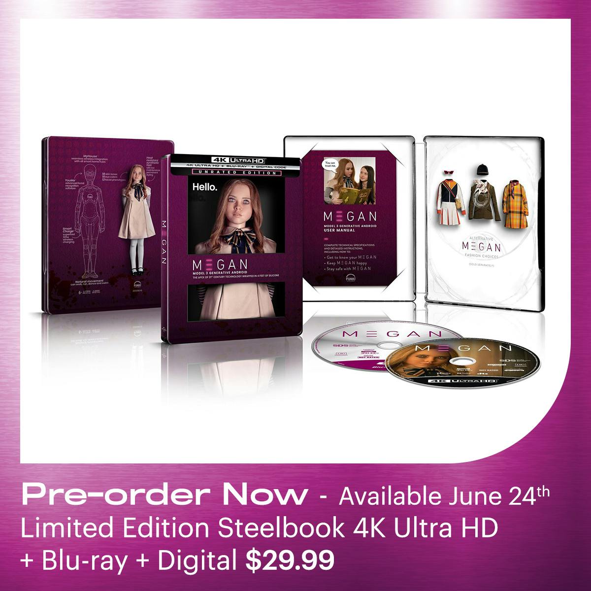 1200x1200 M3GAN Limited 4K Steelbook