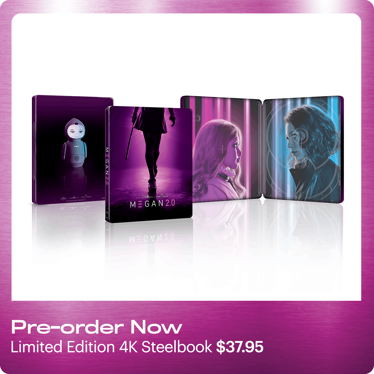 1200x1200 M3GAN 2.0 4K Limited Edition Steelbook