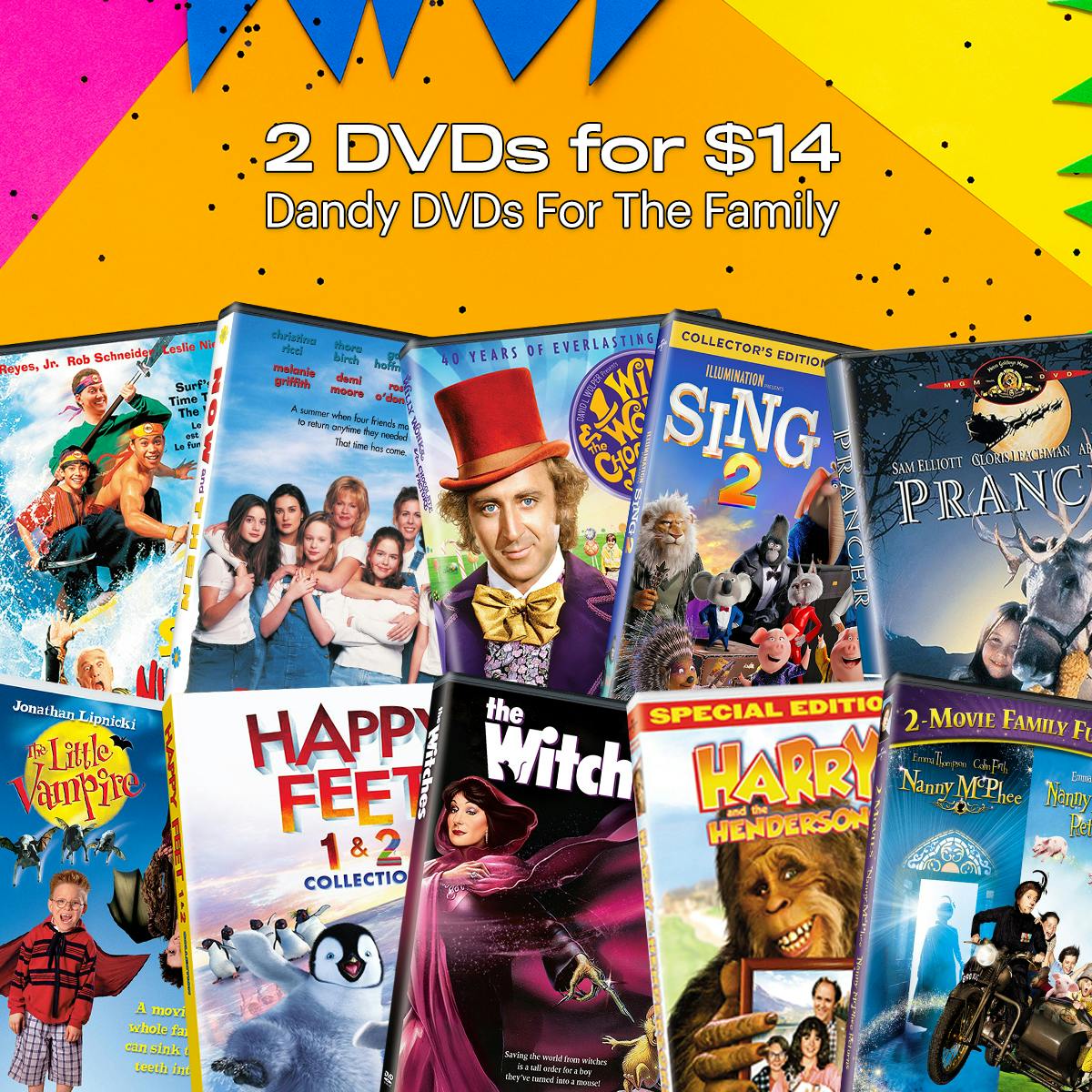1200x1200 Dandy DVDs - 2 For $14