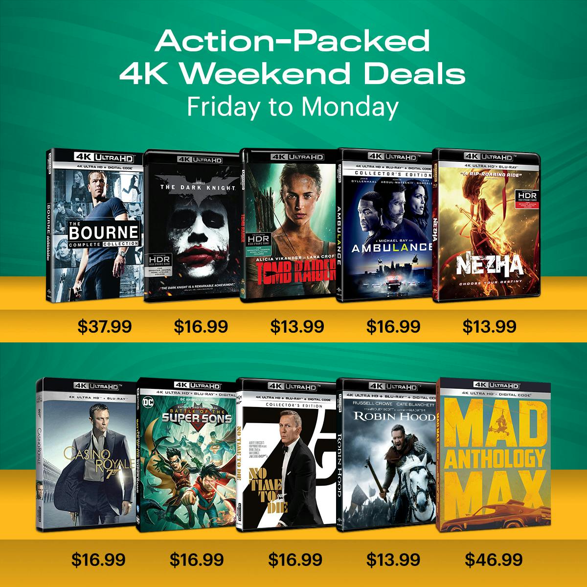 1200x1200 Weekend 4K Deals - Action-Packed