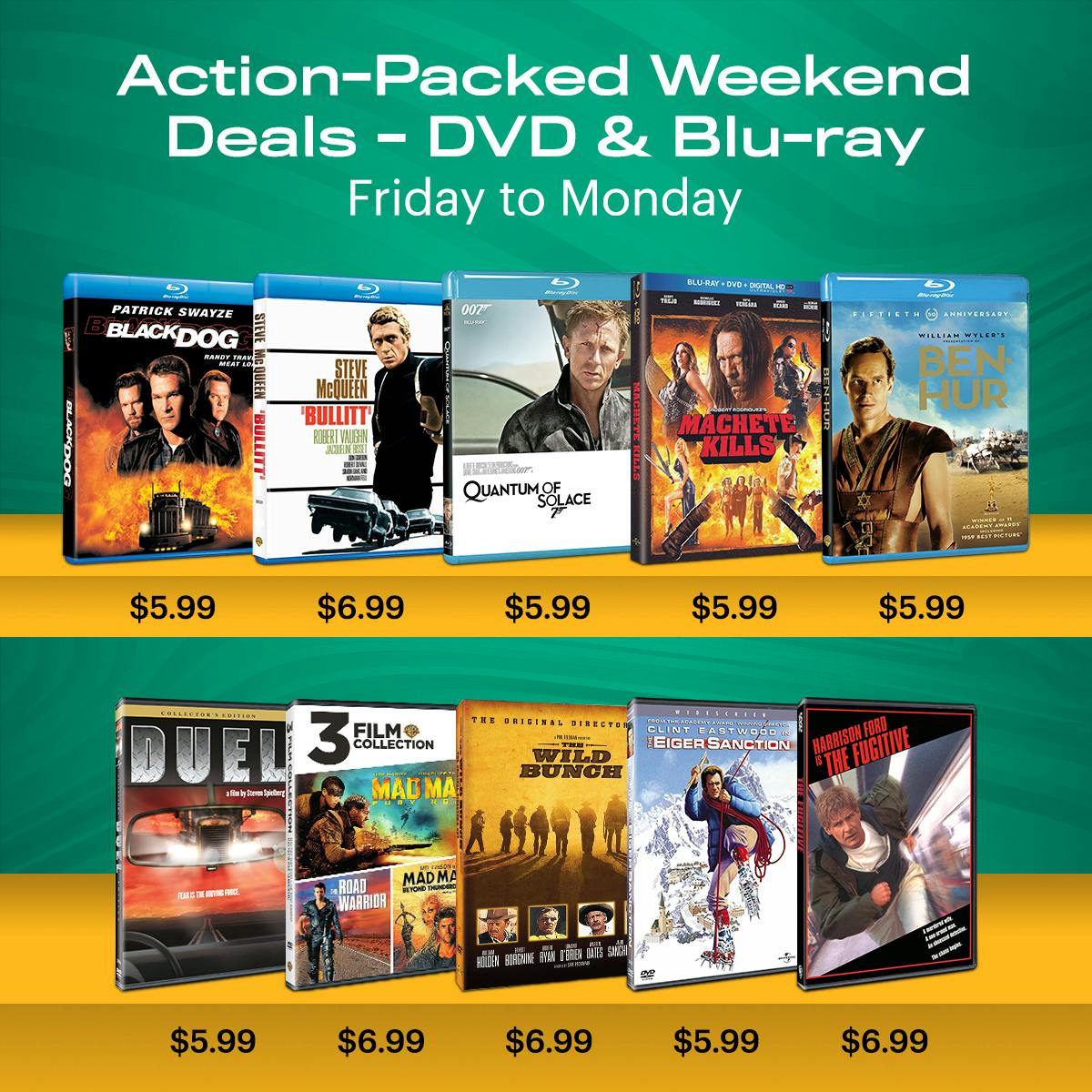 1200x1200 Weekend DVD & BD Deals - Action-Packed