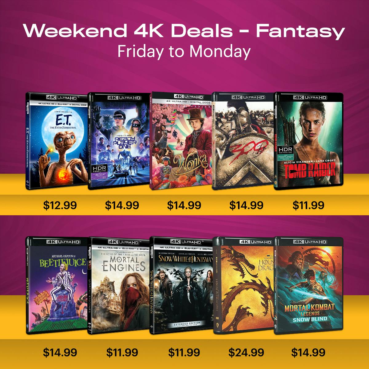 1200x1200 Weekend Deals Fantasy 4K Feb 2025