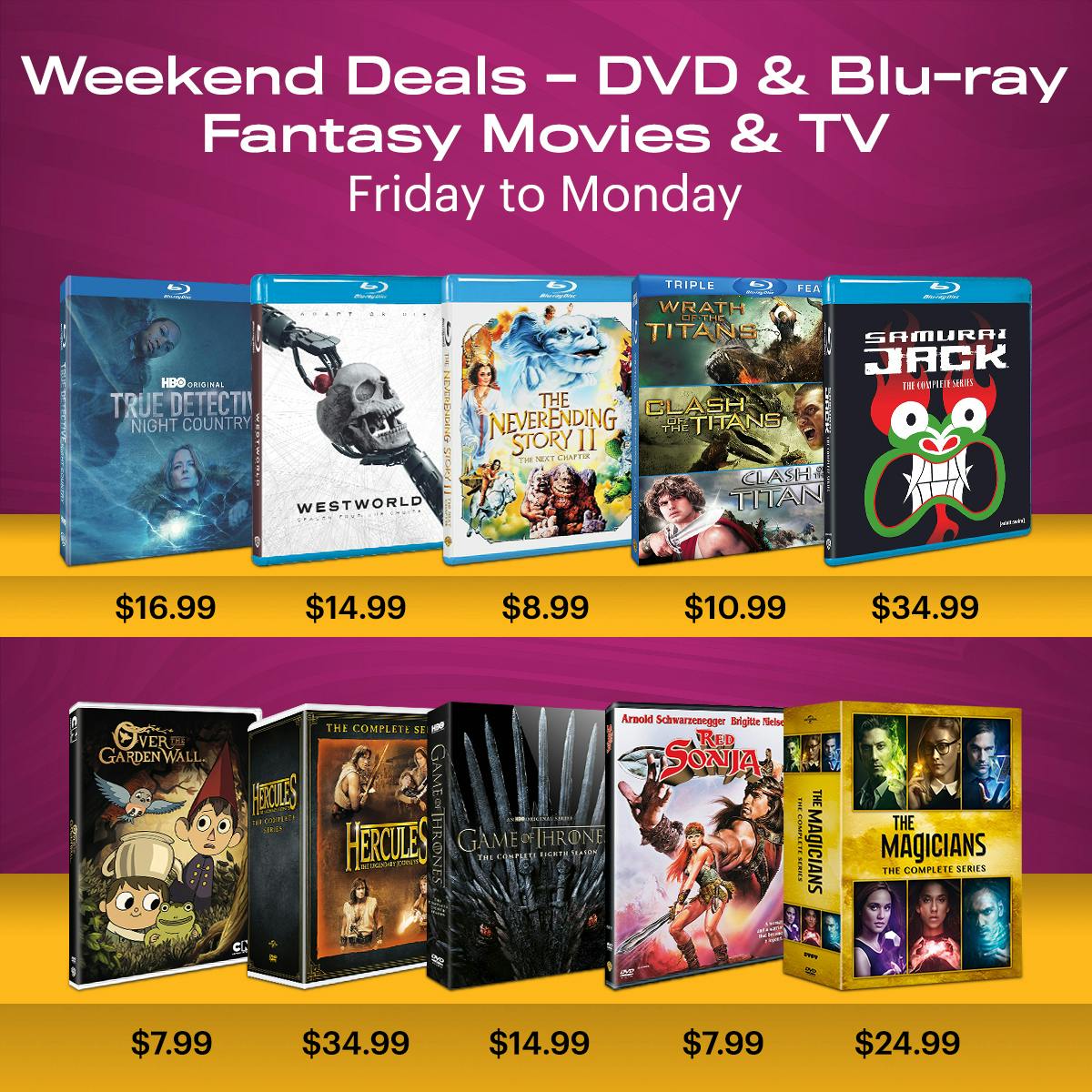 1200x1200 Weekend Deals Fantasy DVD BD Feb 2025