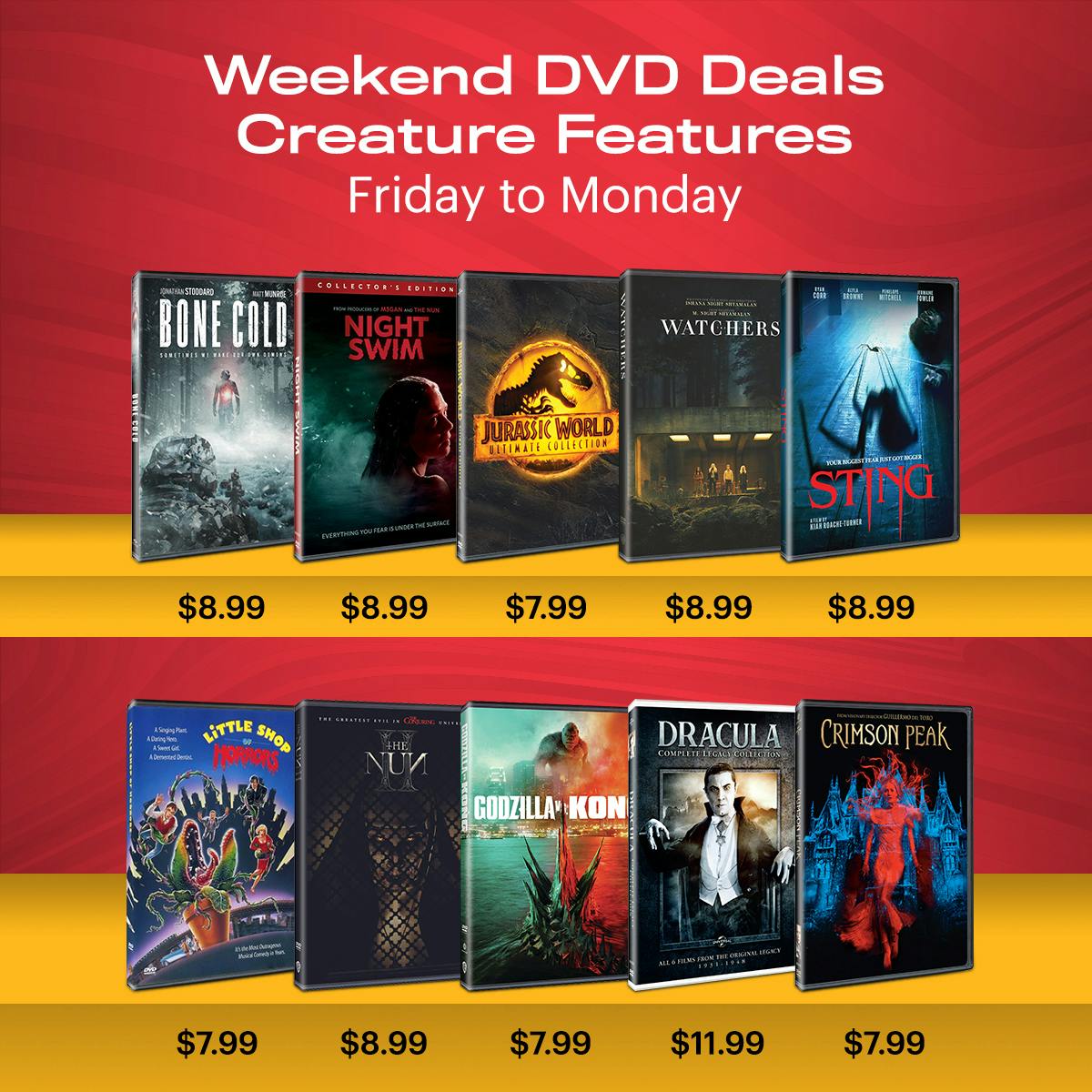 1200x1200 Weekend Deals: Creature Features DVD