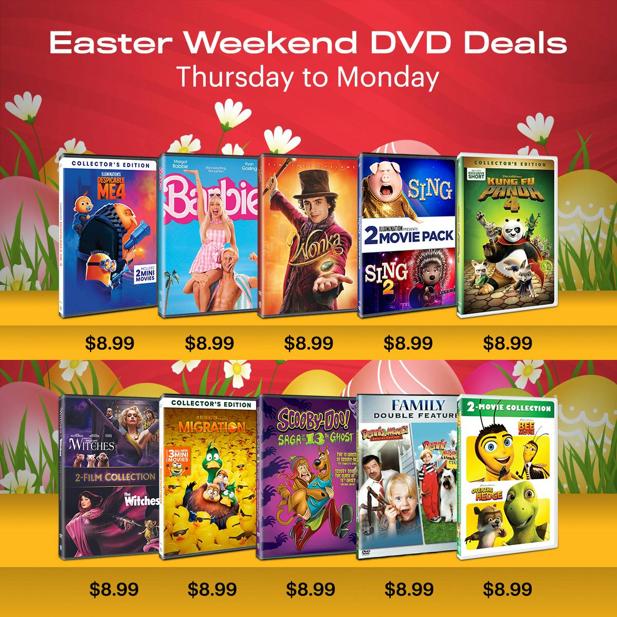 1200x1200 Easter Weekend Movie Deals DVD 2025