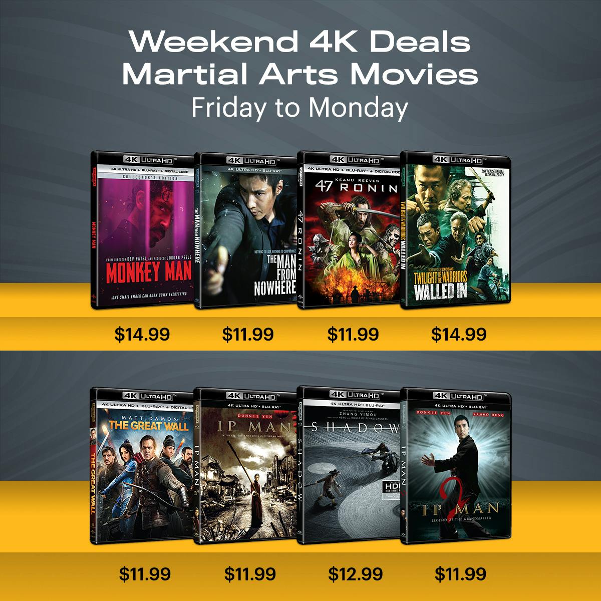 1200x1200 Weekend Deals: Martial Arts Movies 4K