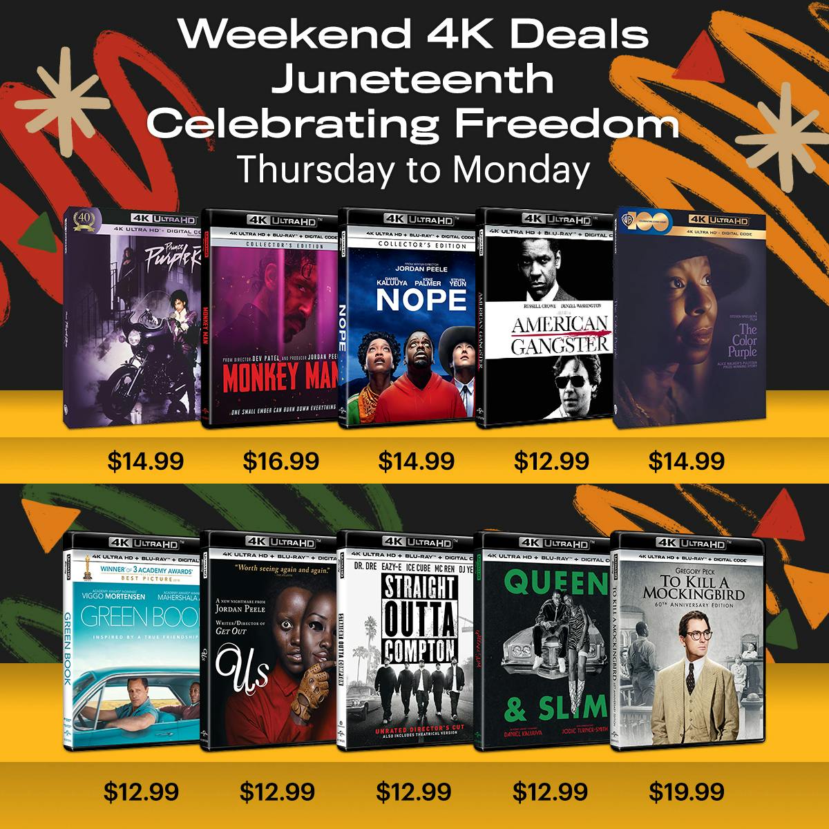 1200x1200 Weekend 4K Deals Juneteenth