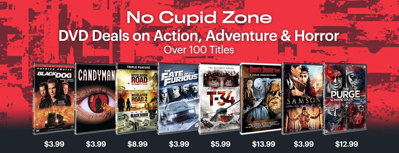 1300x500 No Cupid Zone - DVD Deals on Action, Adventure & Horror 