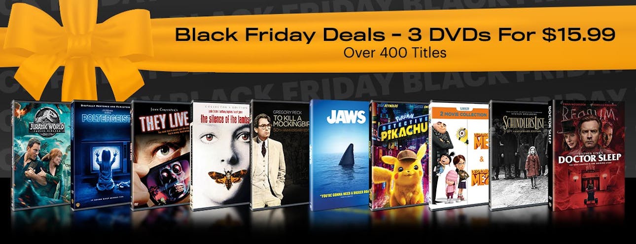 1300x500 Black Friday 3 DVDs for $15.99