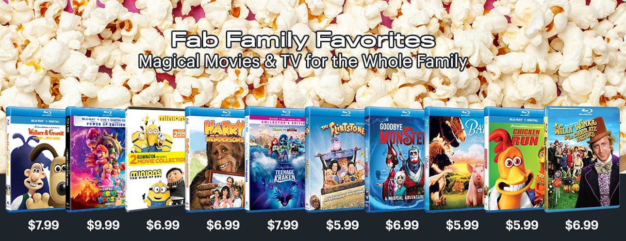 1300x500 Fab Family Favorites on DVD & Blu-ray