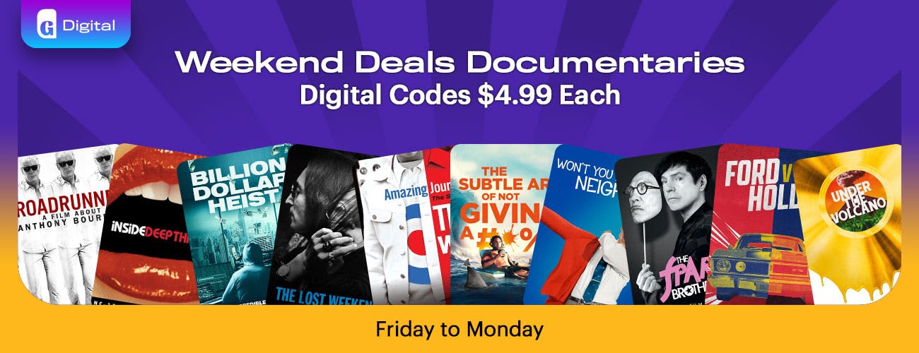 1300x500 Weekend Digital Code Documentary Deals