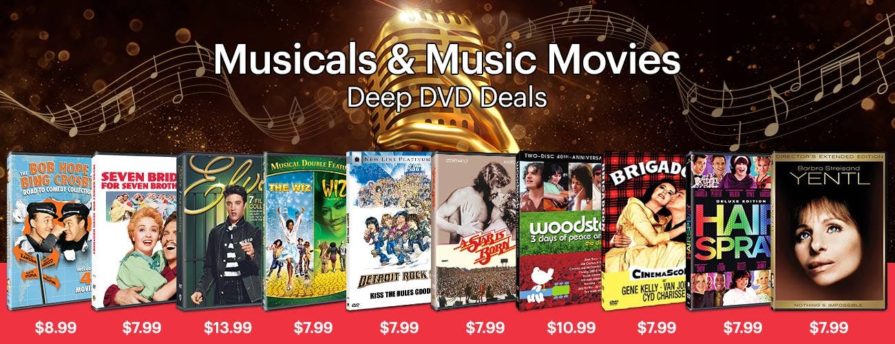 1300x500 Musicals and Music Movies DVD