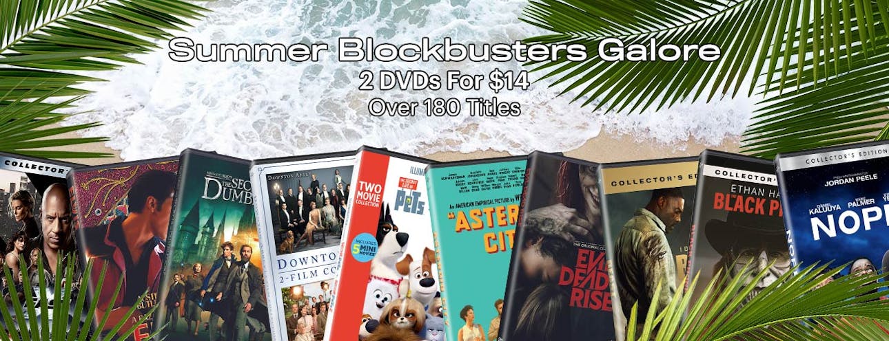 1300x500 Summer DVD Blockbusters - 2 for $14