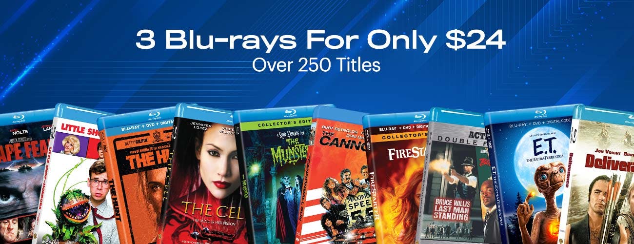 3 Blu-rays For $24 