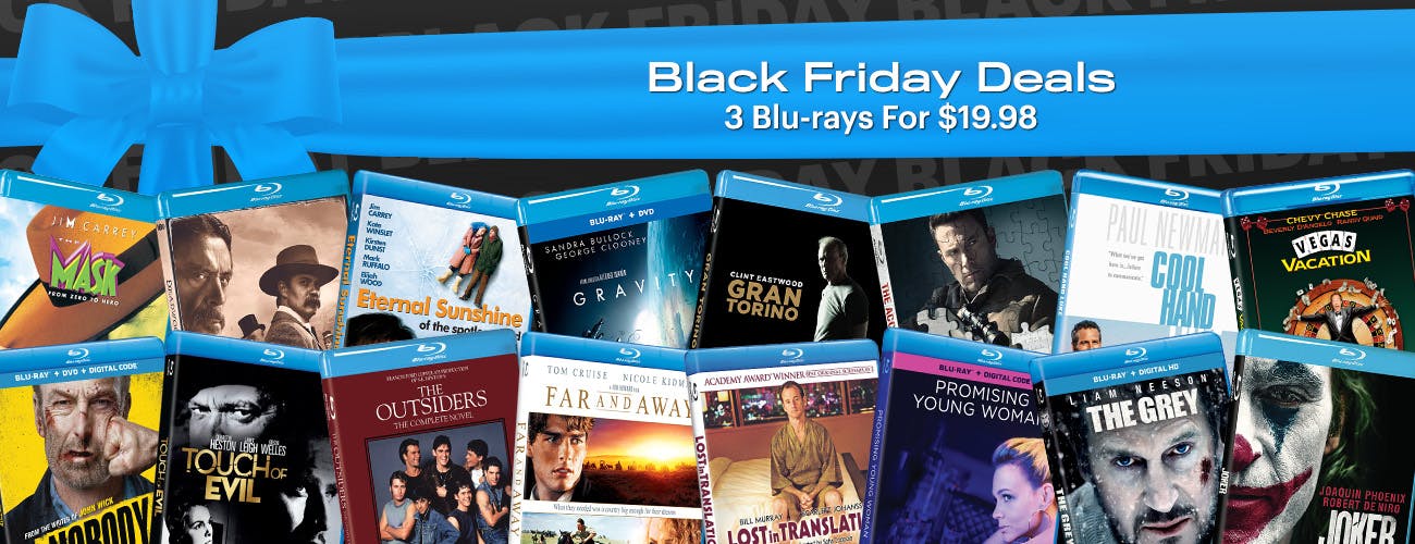 Black Friday Deals - 3 Blu-rays For $19.98