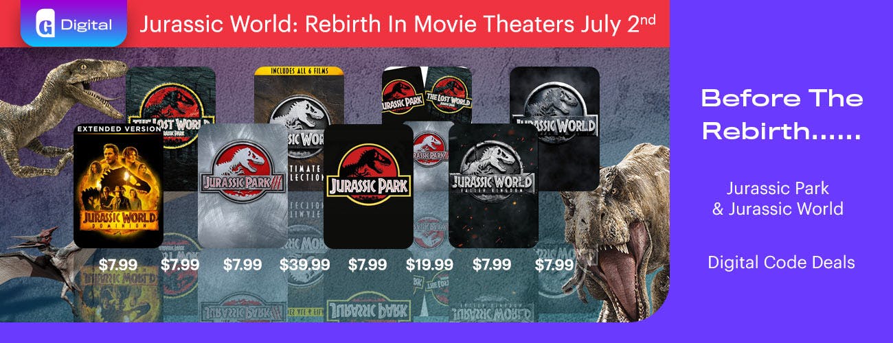 Jurassic Park & Jurassic World Digital Code Deals