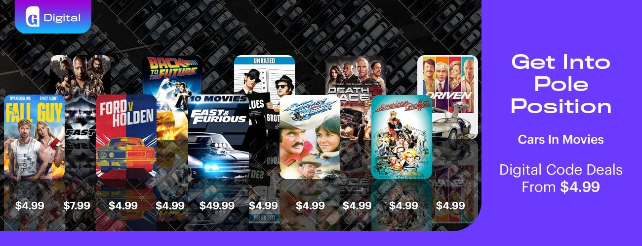 Cars In Movies - Limited Time Digital Code Deals