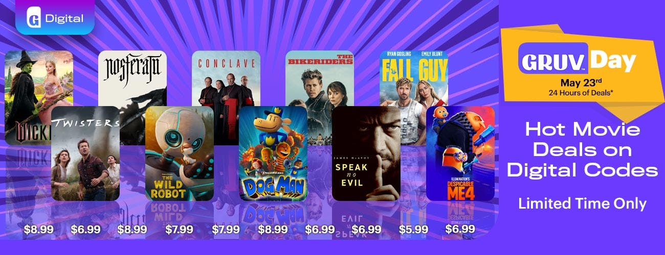 GRUV Day Deals - Digital Code Movies