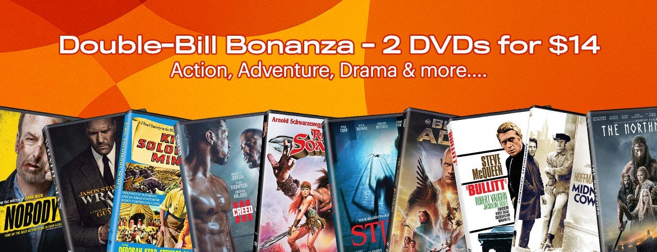 Double-Bill Bonanza - 2 DVDs For $14