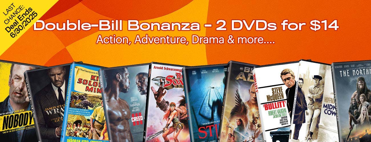 Double-Bill Bonanza - 2 DVDs For $14