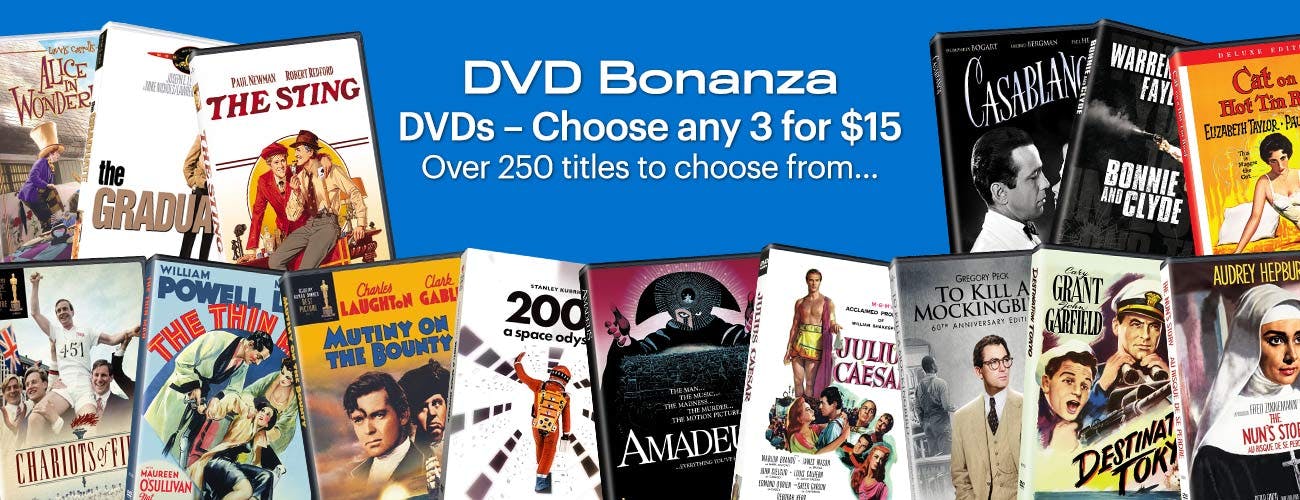 DVD Bonanza: Any 3 for $15