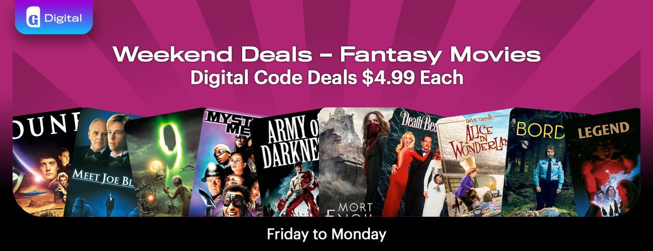 Digital Codes -  Weekend Deals: Fantasy Movies