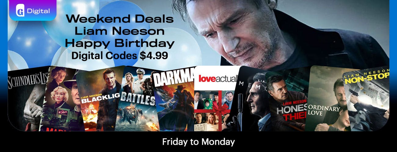 Digital Codes - Weekend Deals: Liam Neeson