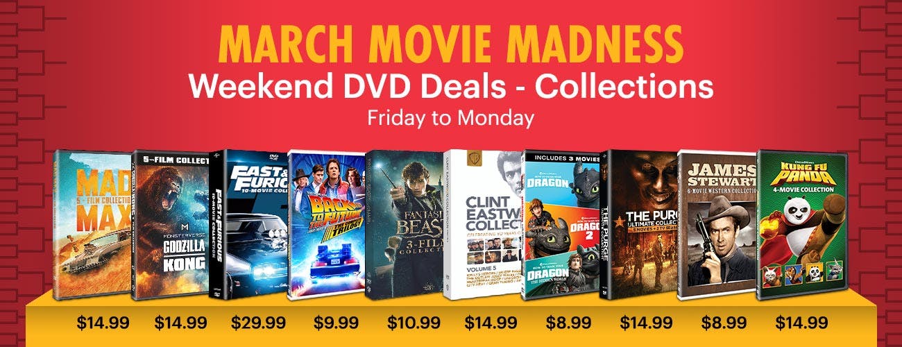 March Movie Madness Weekend DVD Deals - Friday to Monday