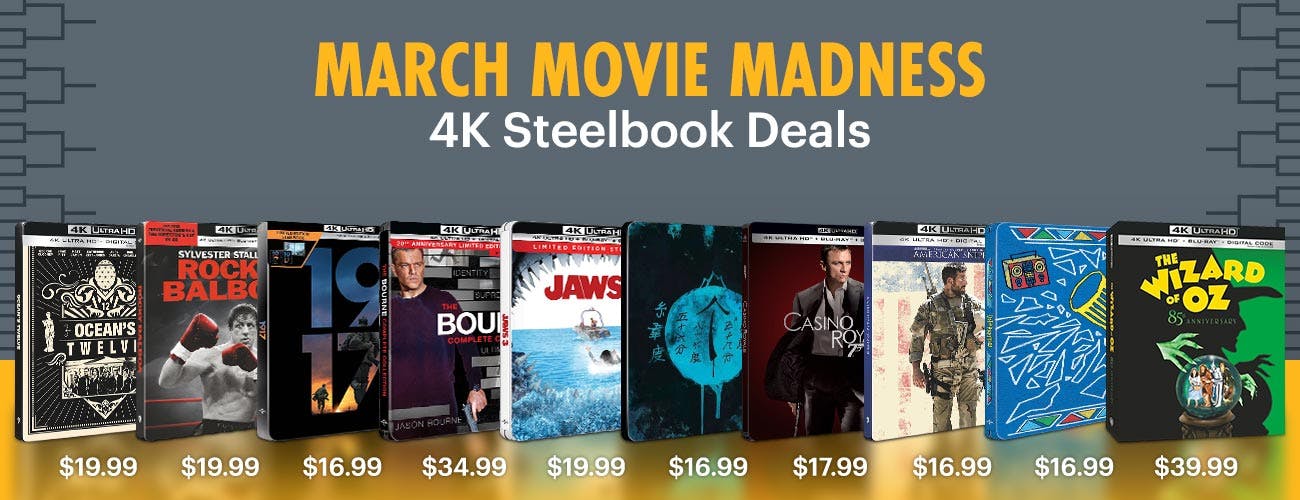 March Movie Madness - 4K SteelBook Deals