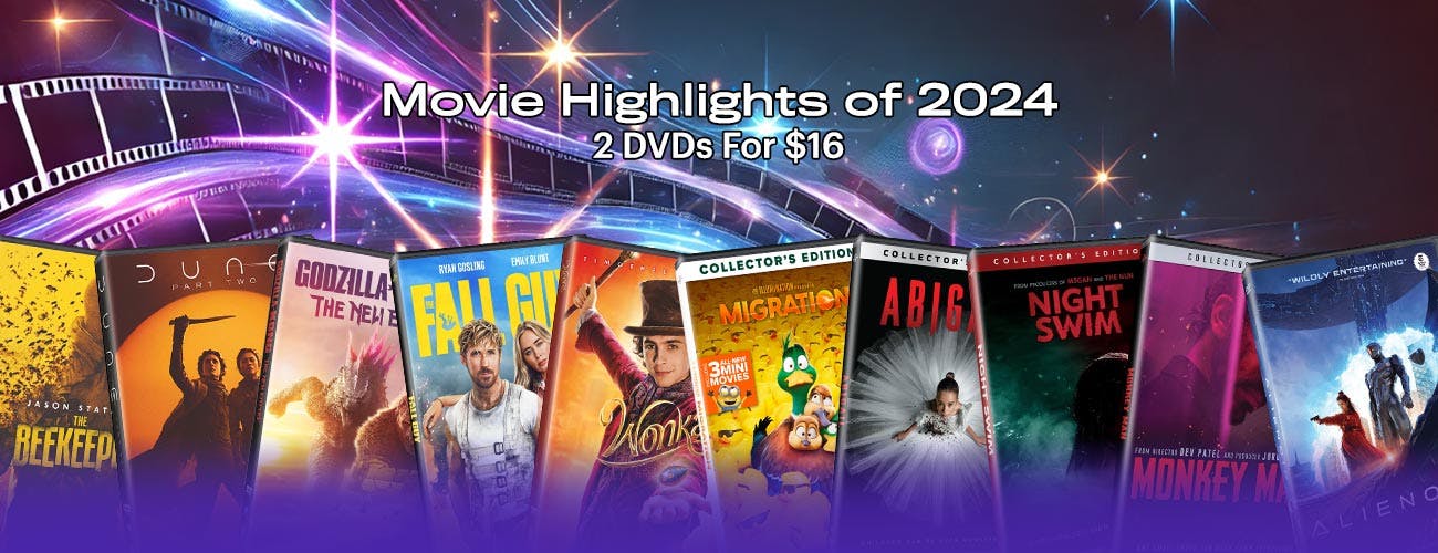 Movie Highlights of 2024 - 2 DVDs For $16