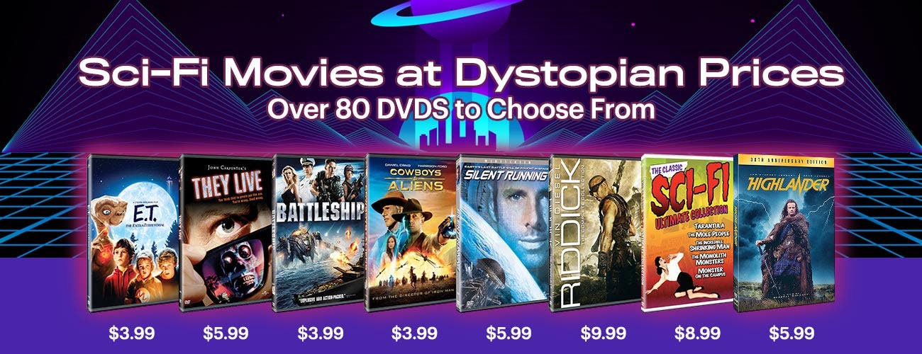 Sci-Fi Movies at Dystopian Prices - DVDs form $3.99
